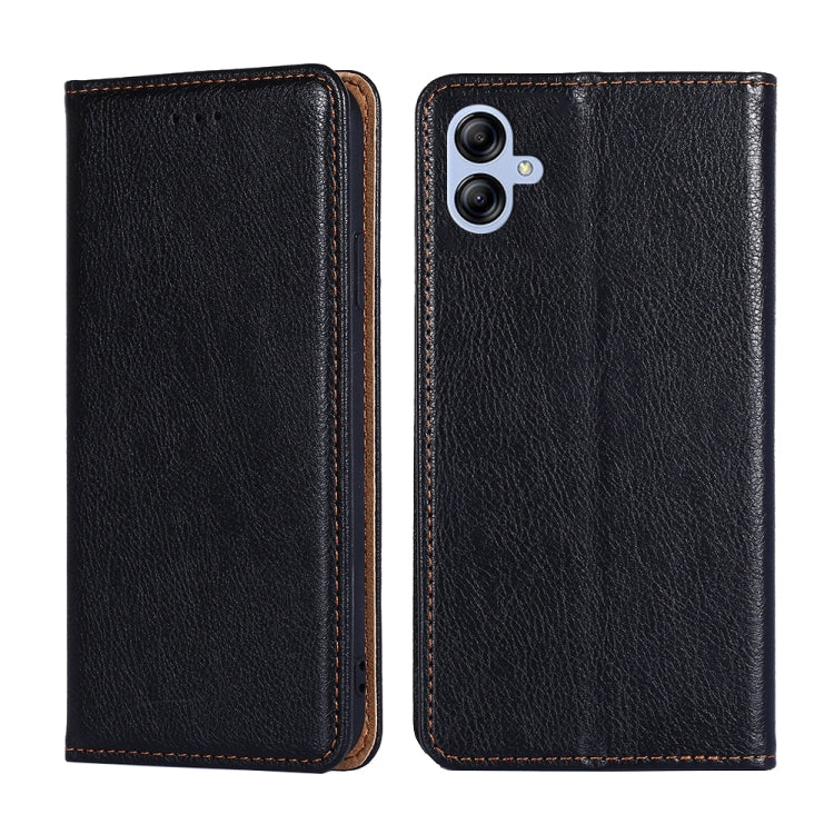 For Samsung Galaxy A04e 4G Gloss Oil Solid Color Magnetic Leather Phone Case