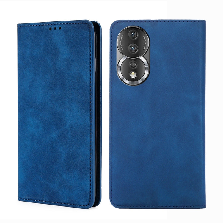 For Honor 80 Skin Feel Magnetic Horizontal Flip Leather Phone Case