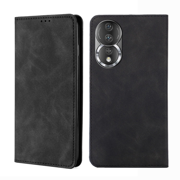 For Honor 80 Skin Feel Magnetic Horizontal Flip Leather Phone Case
