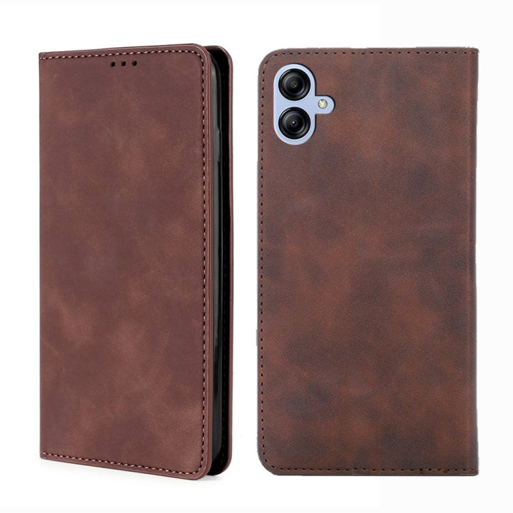 For Samsung Galaxy A04e 4G Skin Feel Magnetic Horizontal Flip Leather Phone Case