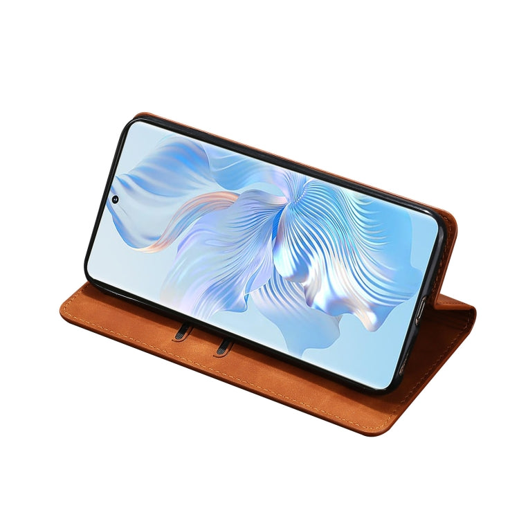 For Samsung Galaxy A04e 4G Skin Feel Magnetic Horizontal Flip Leather Phone Case
