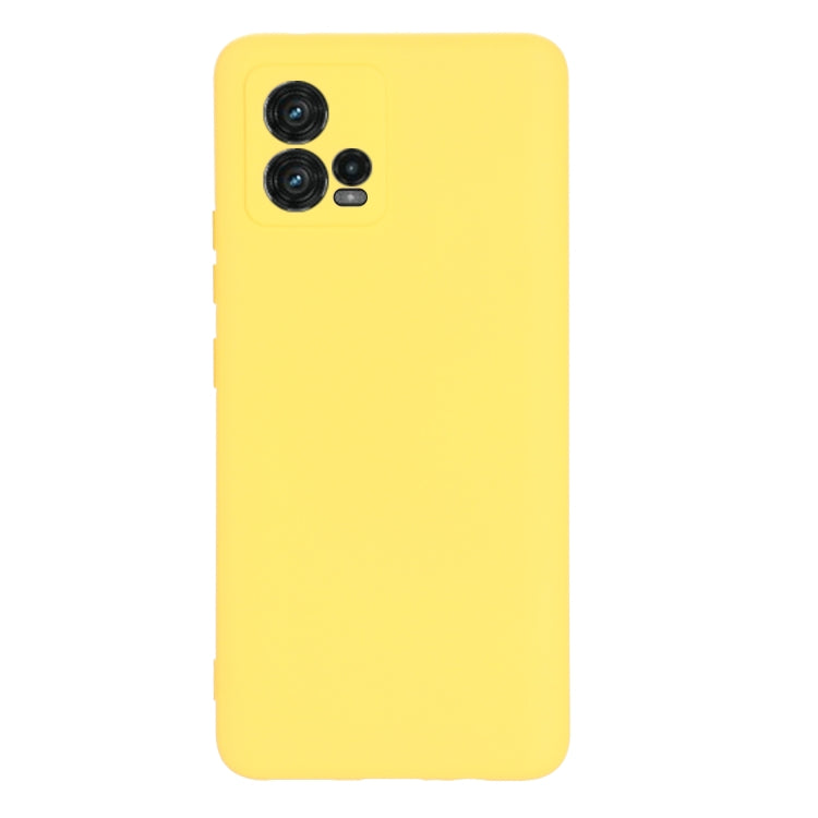 For Motorola Moto G72 Pure Color Liquid Silicone Shockproof Full Coverage Phone Case