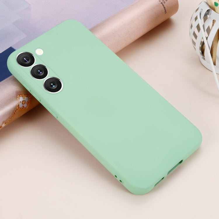 For Samsung Galaxy S23+ 5G Pure Color Liquid Silicone Shockproof Full Coverage Phone Case