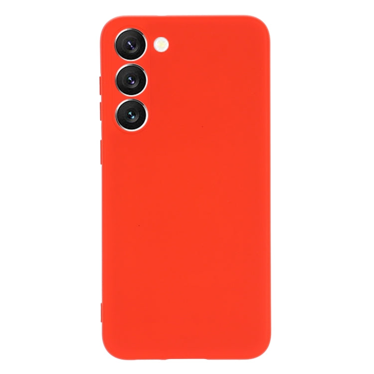 For Samsung Galaxy S23+ 5G Pure Color Liquid Silicone Shockproof Full Coverage Phone Case