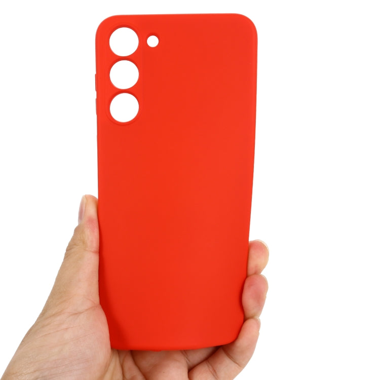 For Samsung Galaxy S23+ 5G Pure Color Liquid Silicone Shockproof Full Coverage Phone Case