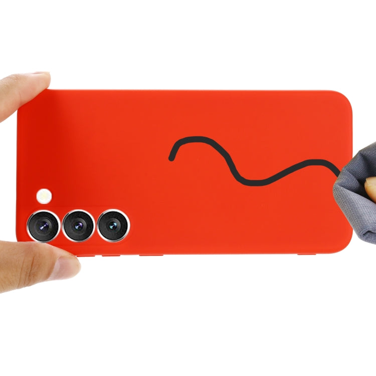 For Samsung Galaxy S23+ 5G Pure Color Liquid Silicone Shockproof Full Coverage Phone Case