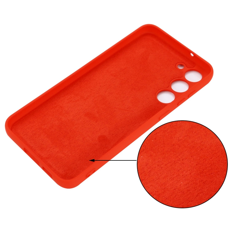 For Samsung Galaxy S23+ 5G Pure Color Liquid Silicone Shockproof Full Coverage Phone Case
