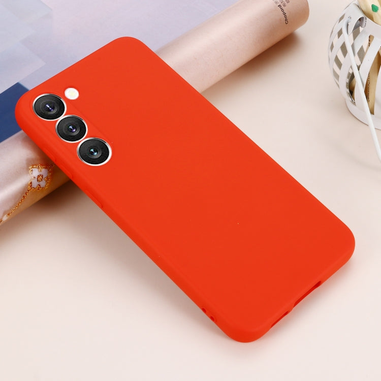 For Samsung Galaxy S23+ 5G Pure Color Liquid Silicone Shockproof Full Coverage Phone Case