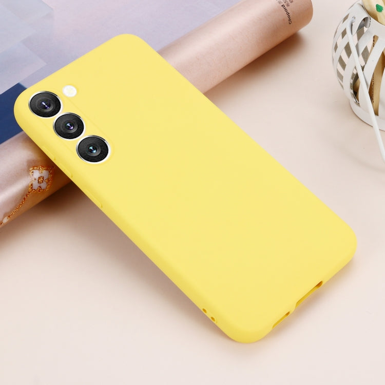 For Samsung Galaxy S23+ 5G Pure Color Liquid Silicone Shockproof Full Coverage Phone Case