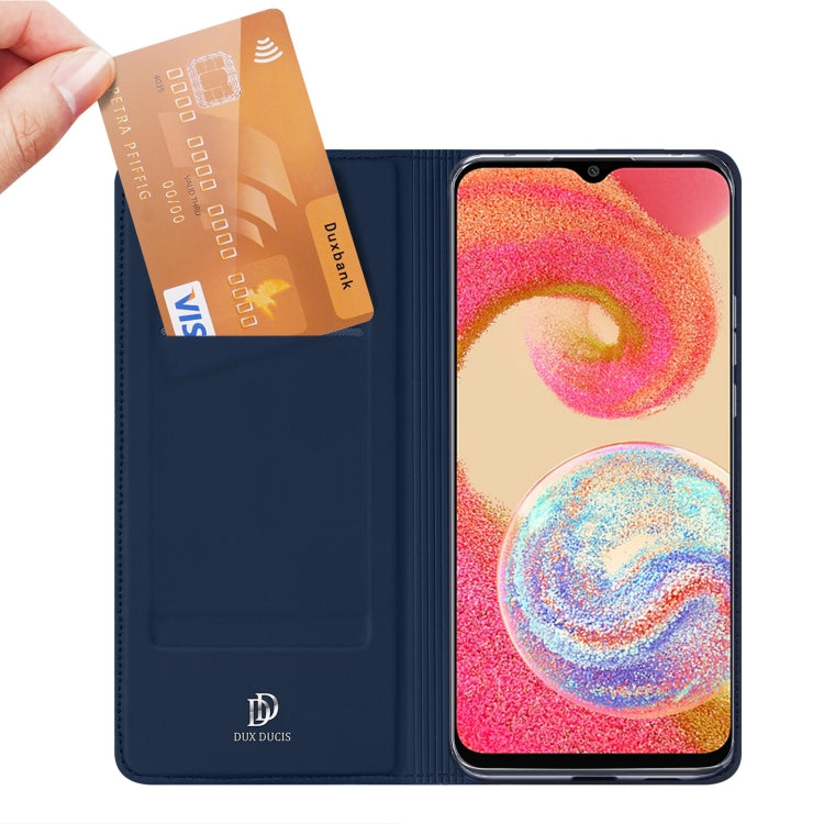 For Samsung Galaxy A04e DUX DUCIS Skin Pro Series Leather Phone Case(Blue)