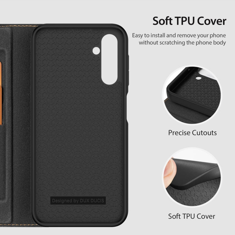 For Samsung Galaxy A14 5G / A14 4G DUX DUCIS Skin X2 Series Horizontal Flip Leather Phone Case