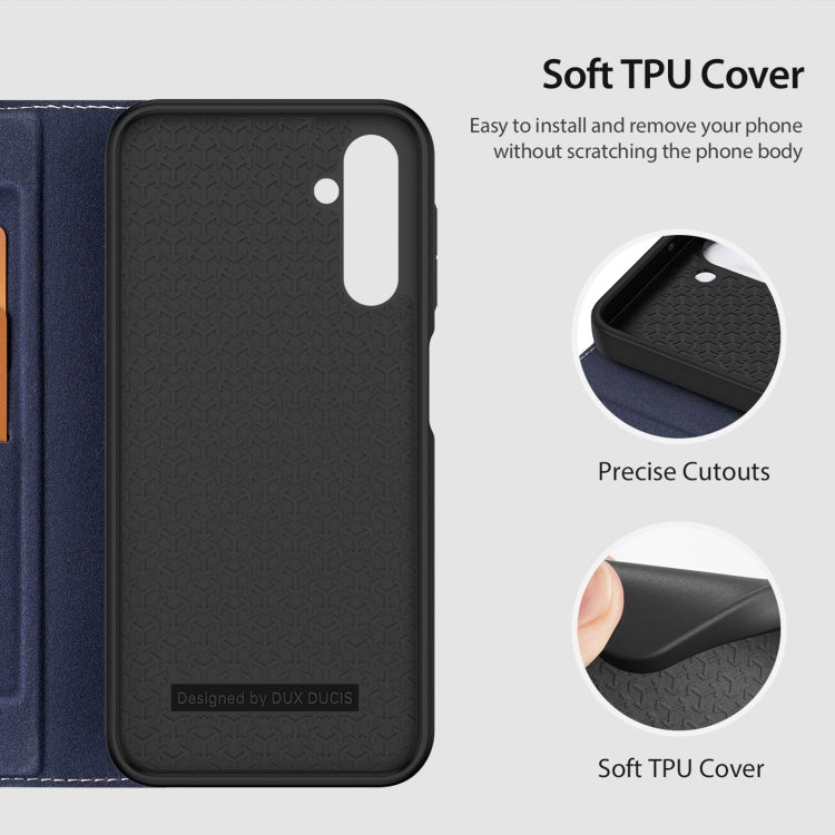 For Samsung Galaxy A14 5G / A14 4G DUX DUCIS Skin X2 Series Horizontal Flip Leather Phone Case