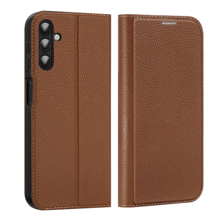 For Samsung Galaxy A14 5G / A14 4G DUX DUCIS Skin X2 Series Horizontal Flip Leather Phone Case