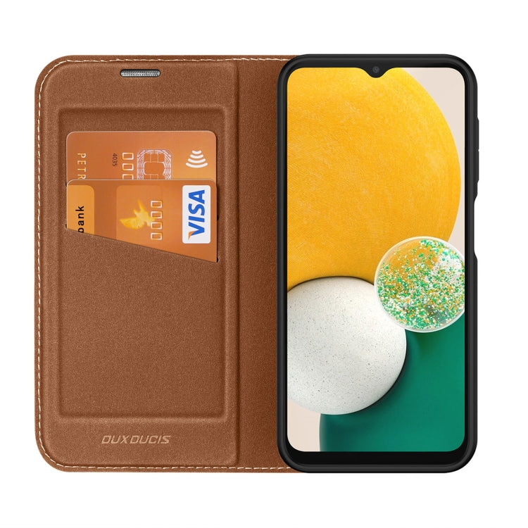 For Samsung Galaxy A14 5G / A14 4G DUX DUCIS Skin X2 Series Horizontal Flip Leather Phone Case