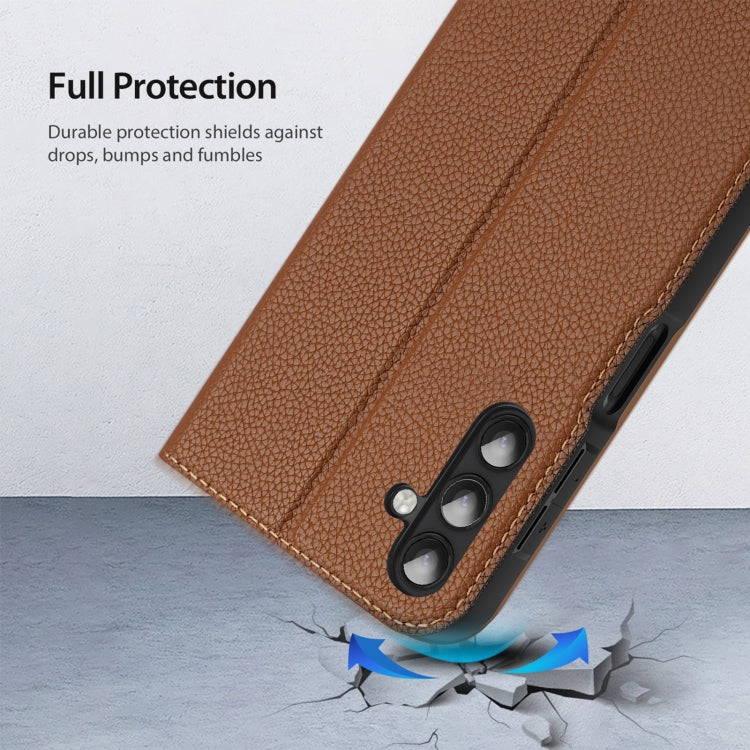For Samsung Galaxy A14 5G / A14 4G DUX DUCIS Skin X2 Series Horizontal Flip Leather Phone Case