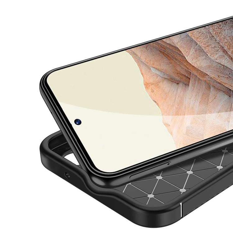 For Google Pixel 7a Carbon Fiber Texture Shockproof TPU Phone Case(Black)