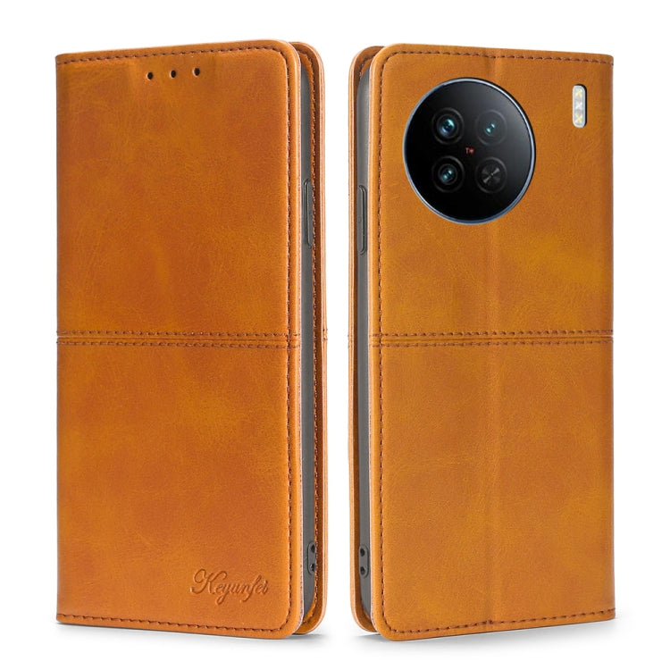 For vivo X90 Cow Texture Magnetic Horizontal Flip Leather Phone Case