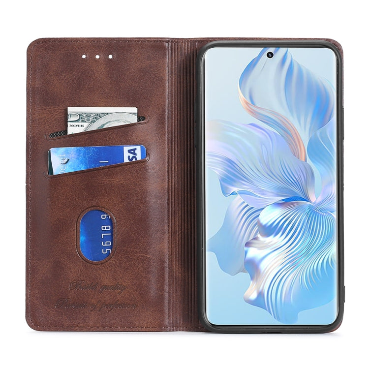 For Samsung Galaxy A04e 4G Cow Texture Magnetic Horizontal Flip Leather Phone Case