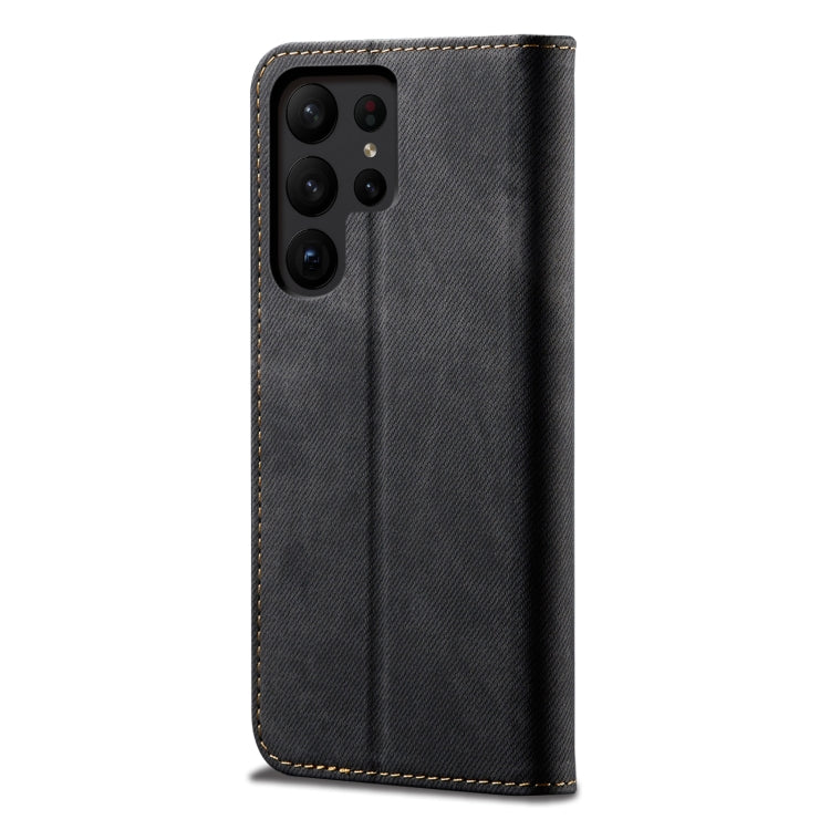 For Samsung Galaxy S23 Ultra 5G Denim Texture Leather Phone Case