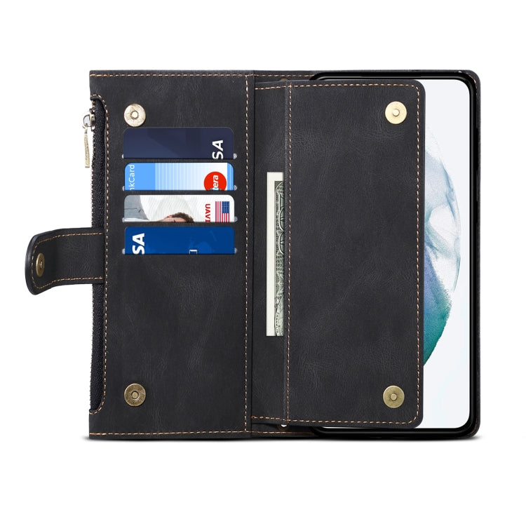 For Samsung Galaxy S23 Ultra 5G ESEBLE Retro Frosted Horizontal Flip Leather Phone Case