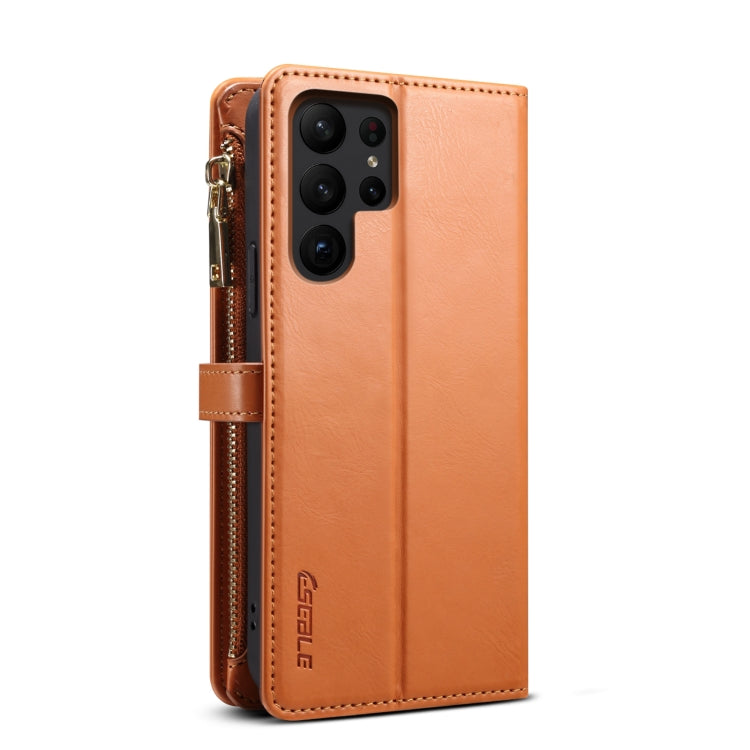 For Samsung Galaxy S23 Ultra 5G ESEBLE Star Series Lanyard Zipper Wallet RFID Leather Case