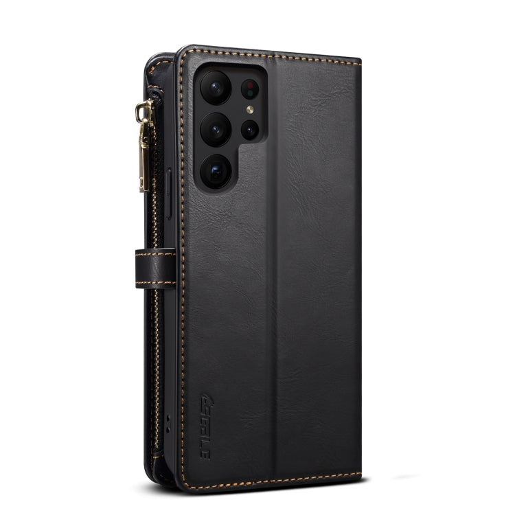For Samsung Galaxy S23 Ultra 5G ESEBLE Star Series Lanyard Zipper Wallet RFID Leather Case