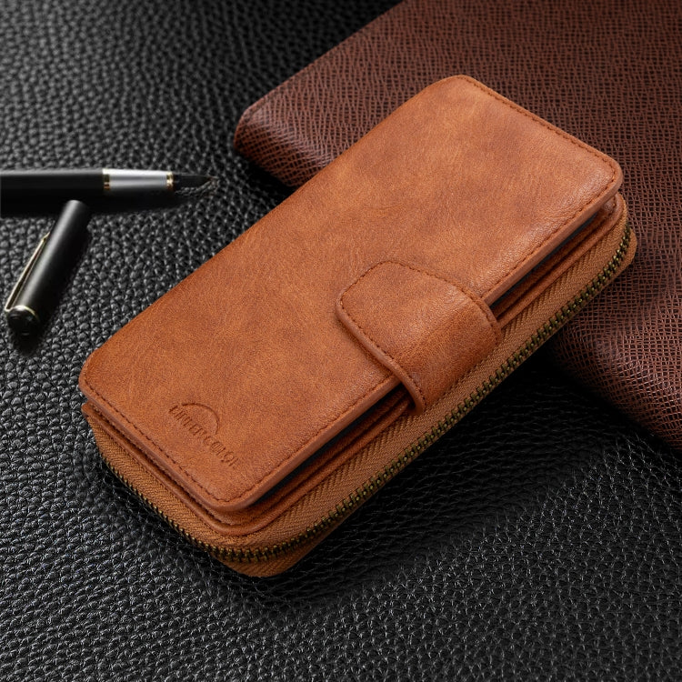 For iPhone 7 Detachable Multifunctional Horizontal Flip Leather Case with Card Slots & Zipper Wallet & Photo Frame