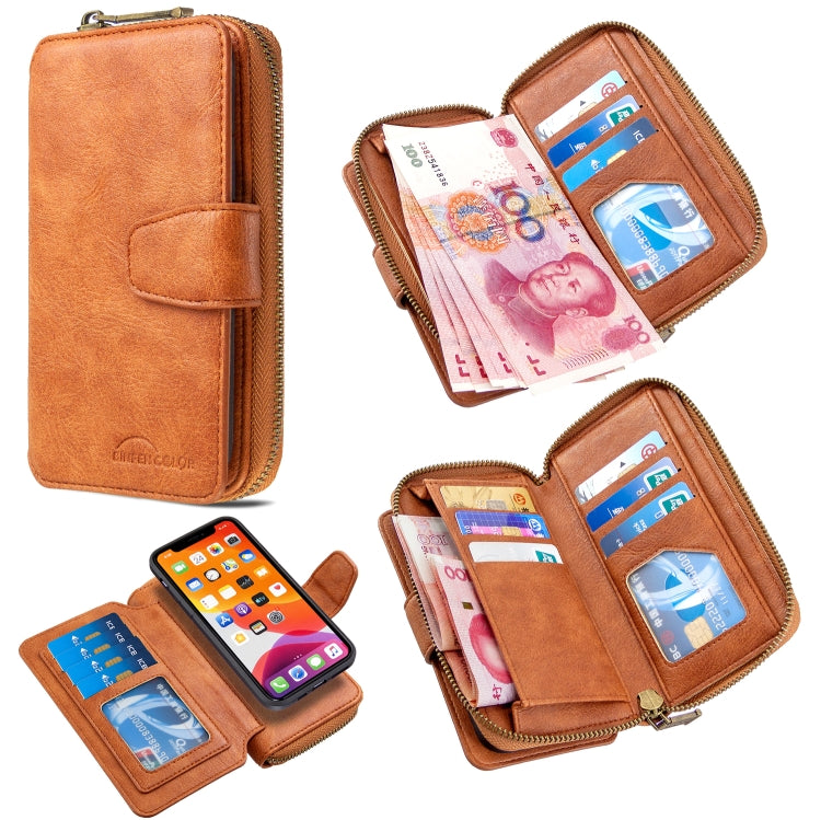 For iPhone 11 Pro Max Detachable Multifunctional Horizontal Flip Leather Case with Card Slots & Zipper Wallet & Photo Frame