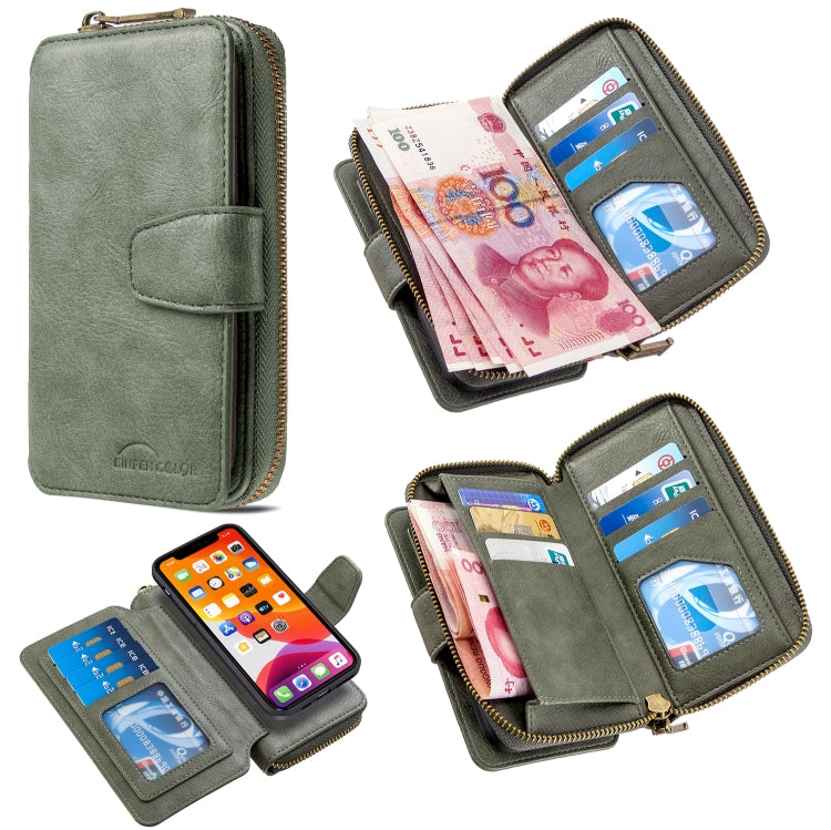 For iPhone 11 Pro Max Detachable Multifunctional Horizontal Flip Leather Case with Card Slots & Zipper Wallet & Photo Frame
