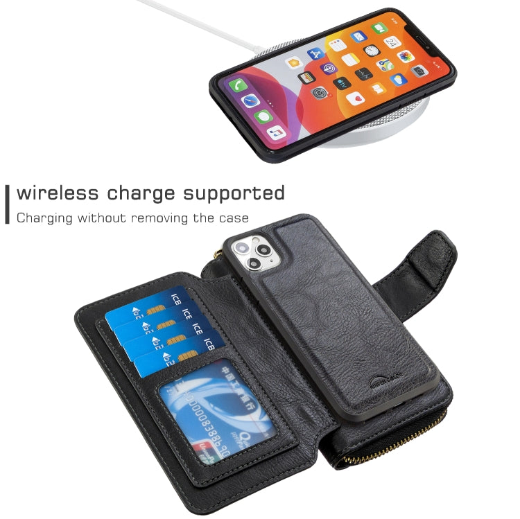 For iPhone 11 Pro Detachable Multifunctional Horizontal Flip Leather Case with Card Slots & Zipper Wallet & Photo Frame