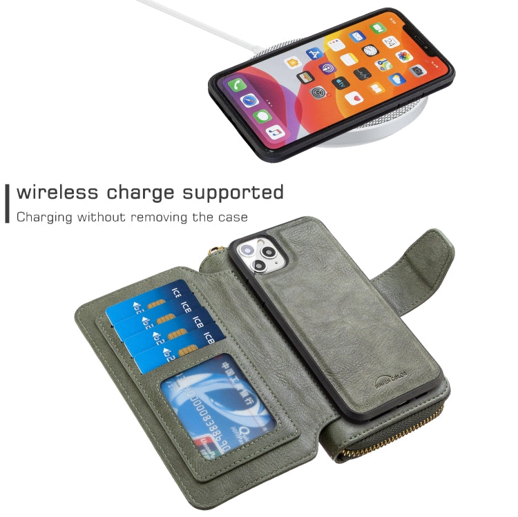 For iPhone 11 Pro Detachable Multifunctional Horizontal Flip Leather Case with Card Slots & Zipper Wallet & Photo Frame