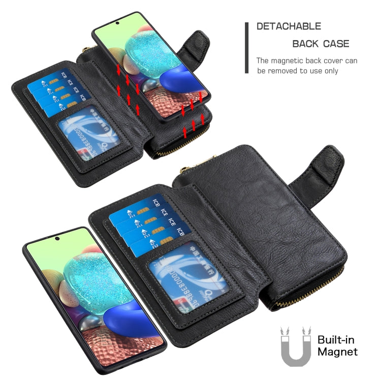 For iPhone XR Detachable Multifunctional Horizontal Flip Leather Case with Card Slots & Zipper Wallet & Photo Frame