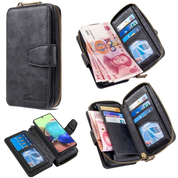 For iPhone XR Detachable Multifunctional Horizontal Flip Leather Case with Card Slots & Zipper Wallet & Photo Frame
