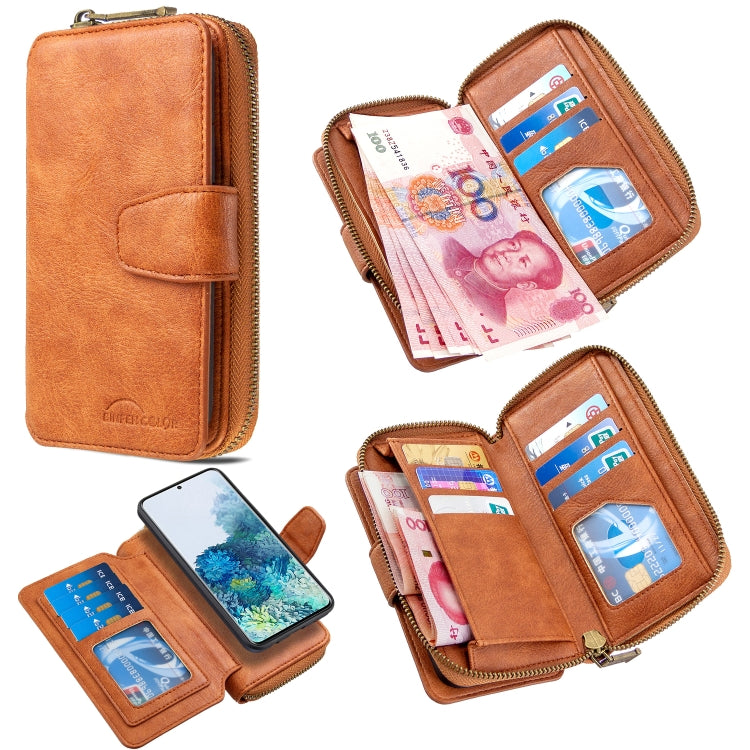 For Galaxy A10 / M10 Detachable Multifunctional Horizontal Flip Leather Case with Card Slots & Zipper Wallet & Photo Frame