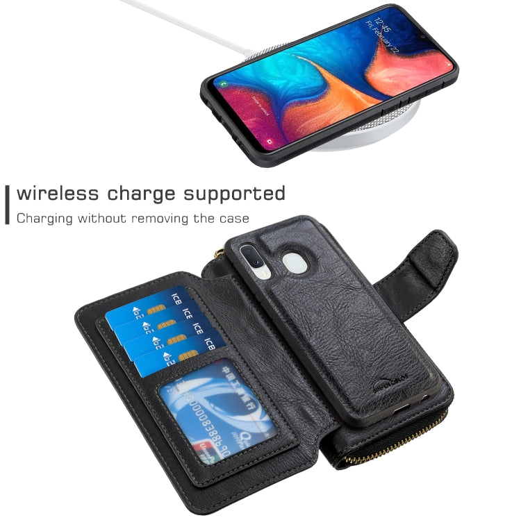 For Galaxy A10e / A20e Detachable Multifunctional Horizontal Flip Leather Case with Card Slots & Zipper Wallet & Photo Frame