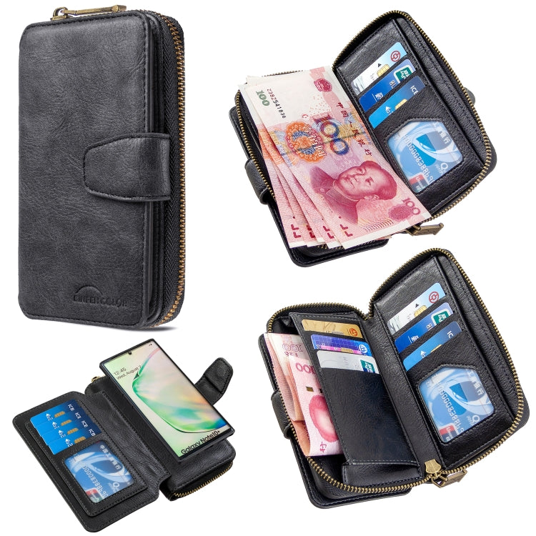 For Galaxy Note 10 Pro Detachable Multifunctional Horizontal Flip Leather Case with Card Slots & Zipper Wallet & Photo Frame