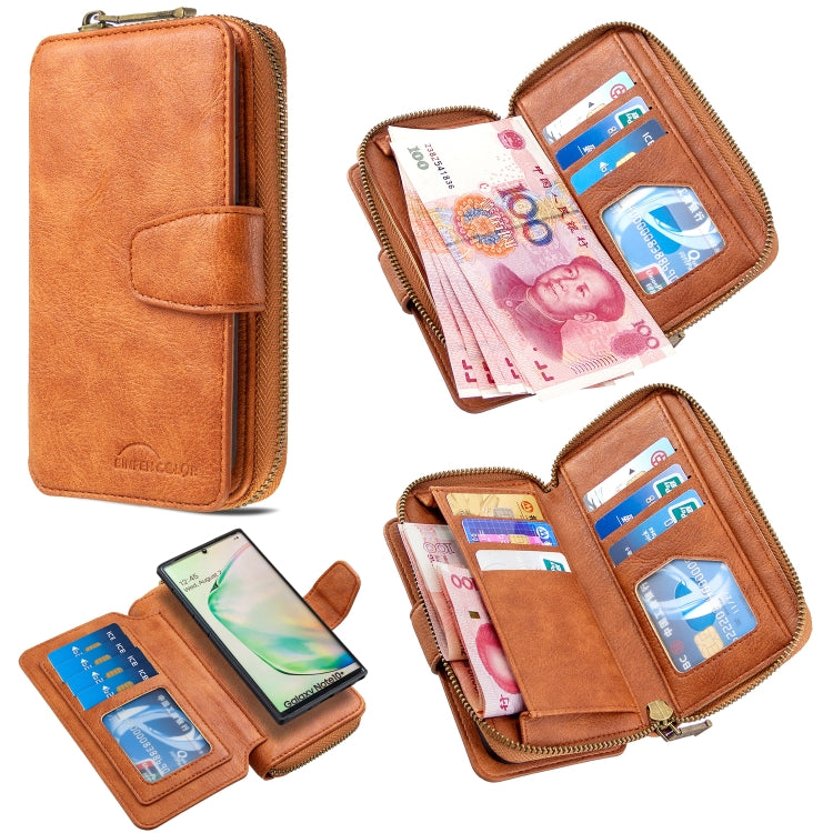 For Galaxy Note 10 Pro Detachable Multifunctional Horizontal Flip Leather Case with Card Slots & Zipper Wallet & Photo Frame
