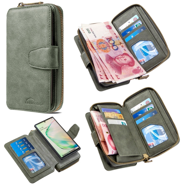 For Galaxy Note 10 Pro Detachable Multifunctional Horizontal Flip Leather Case with Card Slots & Zipper Wallet & Photo Frame