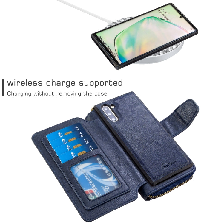 For Galaxy Note 10 Detachable Multifunctional Horizontal Flip Leather Case with Card Slots & Zipper Wallet & Photo Frame