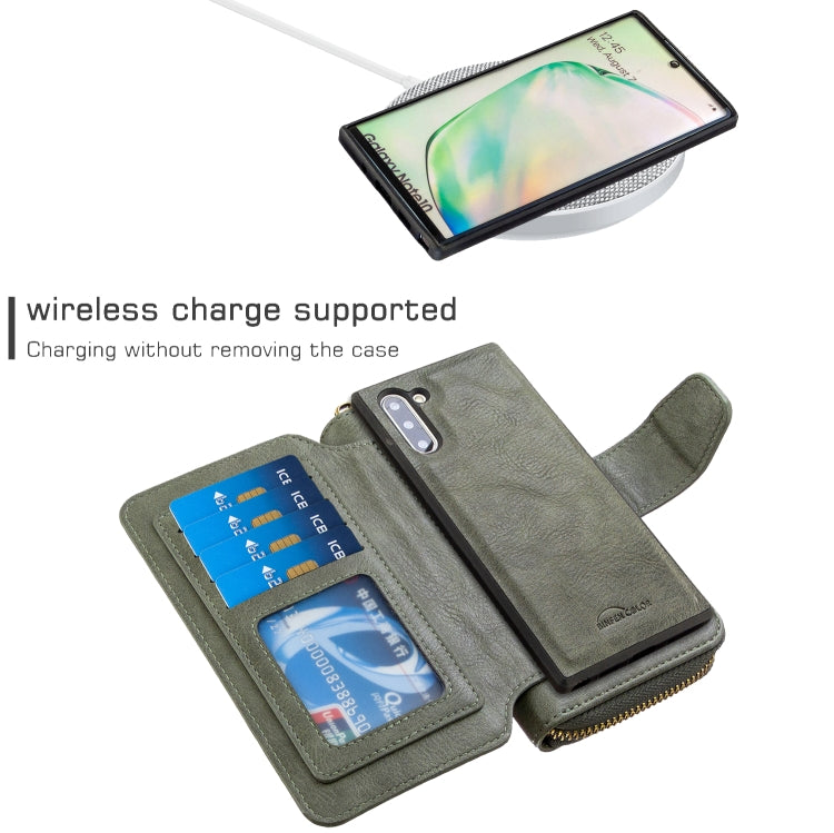 For Galaxy Note 10 Detachable Multifunctional Horizontal Flip Leather Case with Card Slots & Zipper Wallet & Photo Frame