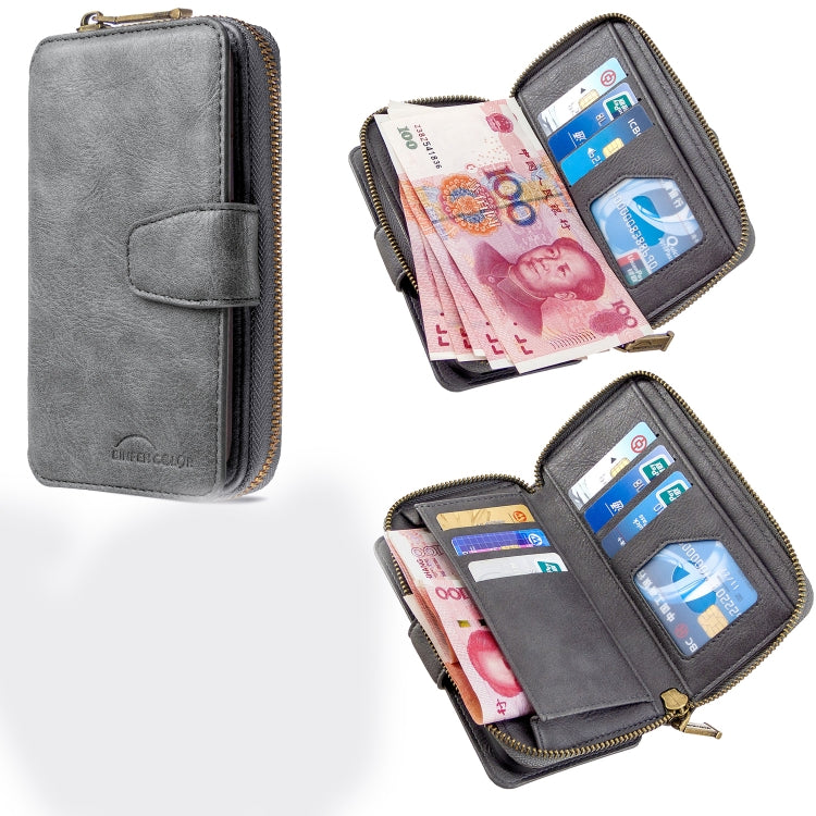 For Galaxy S9 Plus Detachable Multifunctional Horizontal Flip Leather Case with Card Slots & Zipper Wallet & Photo Frame