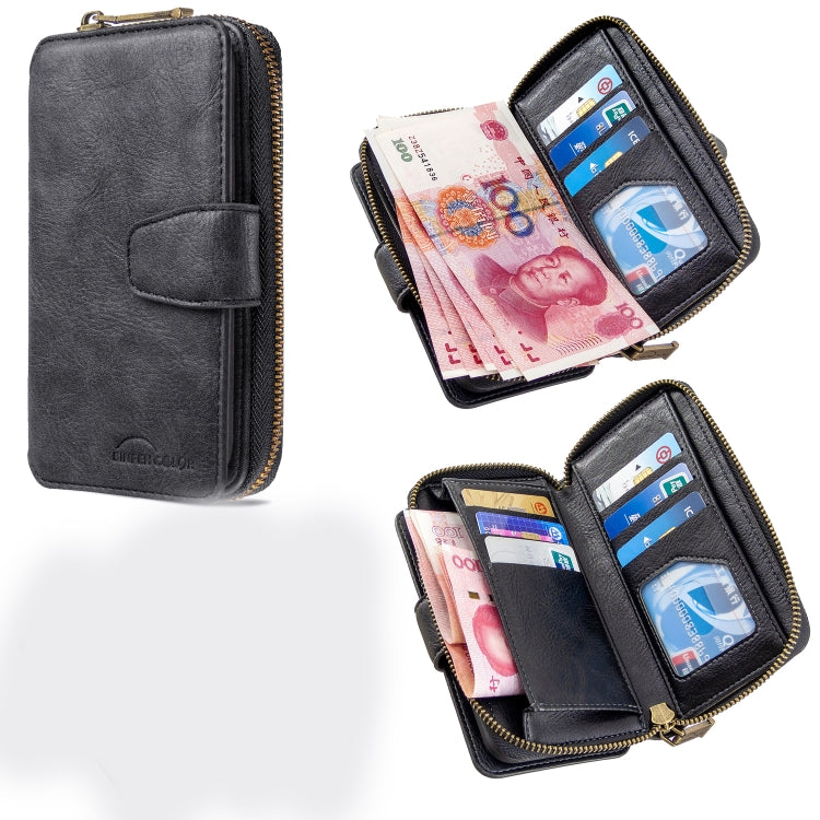 For Galaxy S9 Plus Detachable Multifunctional Horizontal Flip Leather Case with Card Slots & Zipper Wallet & Photo Frame