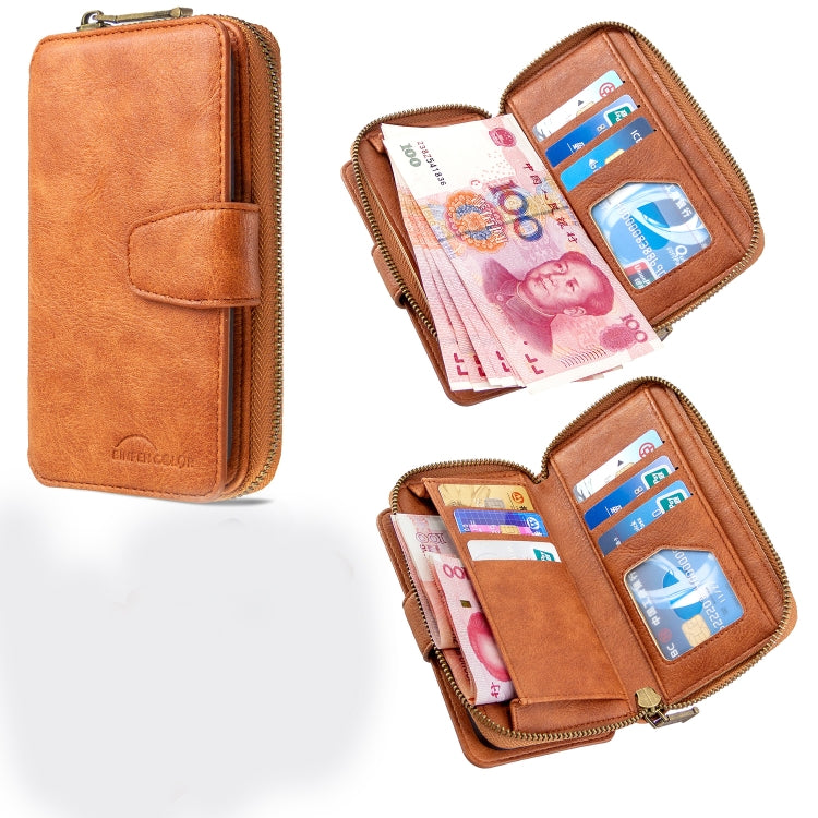 For Galaxy S9 Plus Detachable Multifunctional Horizontal Flip Leather Case with Card Slots & Zipper Wallet & Photo Frame
