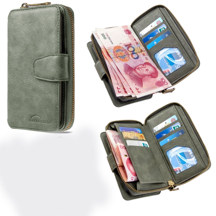 For Galaxy S9 Plus Detachable Multifunctional Horizontal Flip Leather Case with Card Slots & Zipper Wallet & Photo Frame