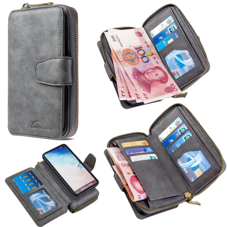 For Galaxy S10e Detachable Multifunctional Horizontal Flip Leather Case with Card Slots & Zipper Wallet & Photo Frame
