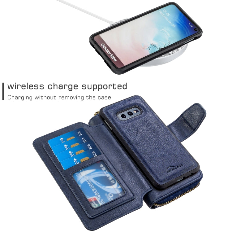 For Galaxy S10e Detachable Multifunctional Horizontal Flip Leather Case with Card Slots & Zipper Wallet & Photo Frame