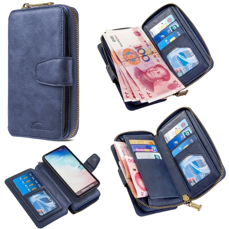 For Galaxy S10e Detachable Multifunctional Horizontal Flip Leather Case with Card Slots & Zipper Wallet & Photo Frame