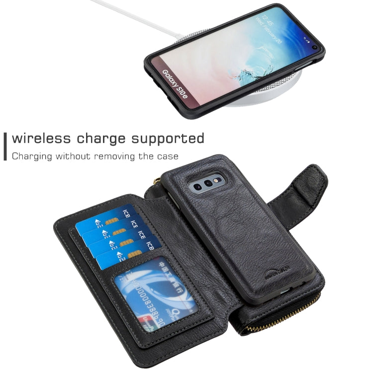 For Galaxy S10e Detachable Multifunctional Horizontal Flip Leather Case with Card Slots & Zipper Wallet & Photo Frame