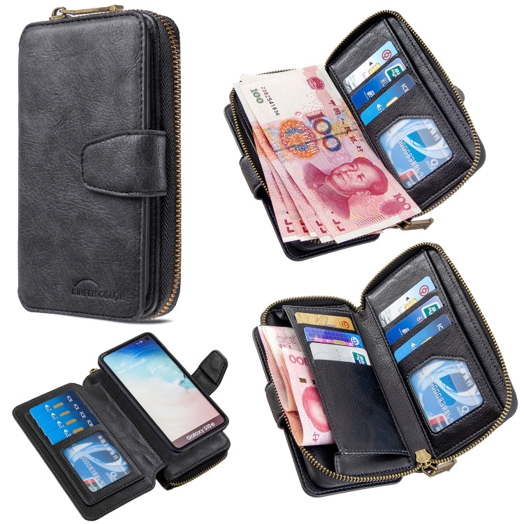 For Galaxy S10e Detachable Multifunctional Horizontal Flip Leather Case with Card Slots & Zipper Wallet & Photo Frame