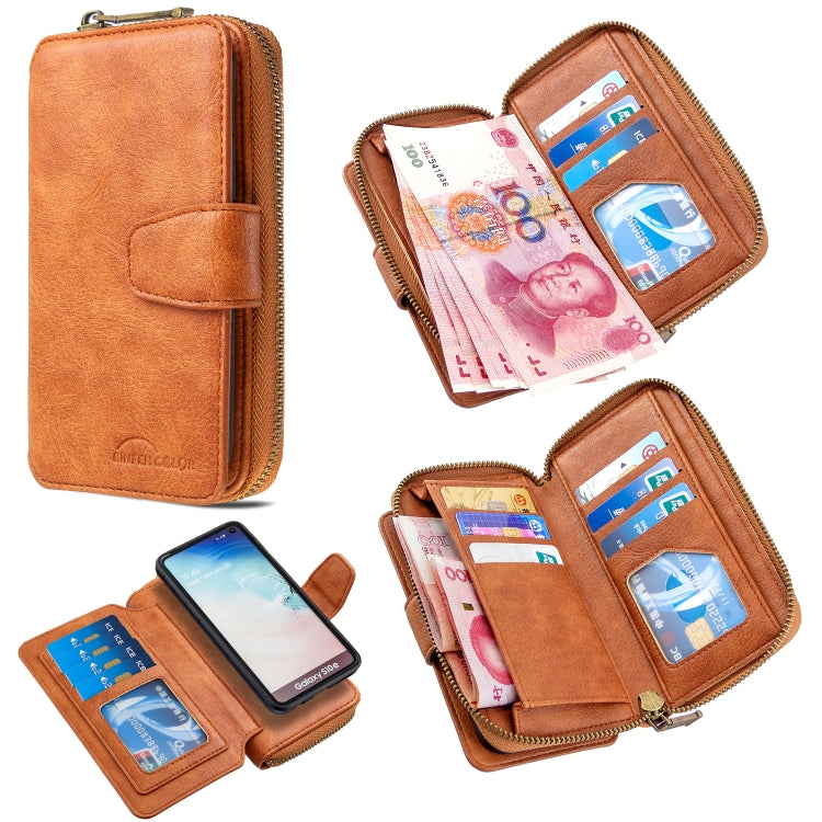 For Galaxy S10e Detachable Multifunctional Horizontal Flip Leather Case with Card Slots & Zipper Wallet & Photo Frame